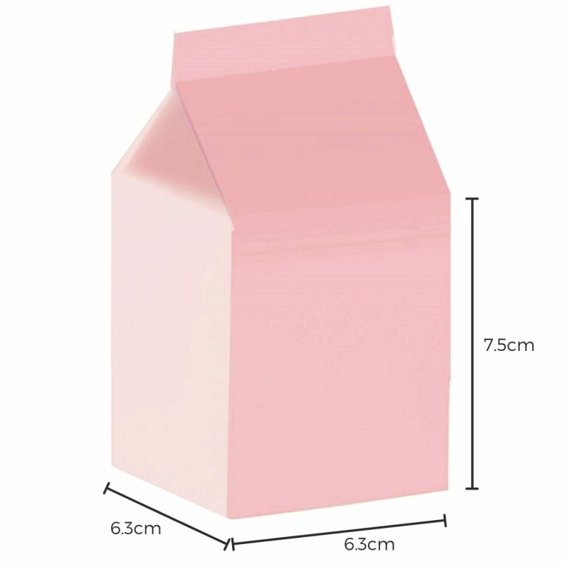 Party Boxes & Containers | Pink Two Tone Pastel Milk Boxes (Pack Of 10) Gifts Party Boxes & Containers