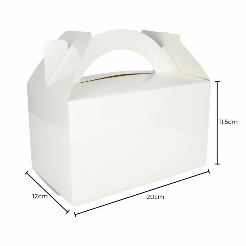 Party Boxes & Containers | White Lolly/Treat Boxes (Pack Of 2) Gifts Party Boxes & Containers