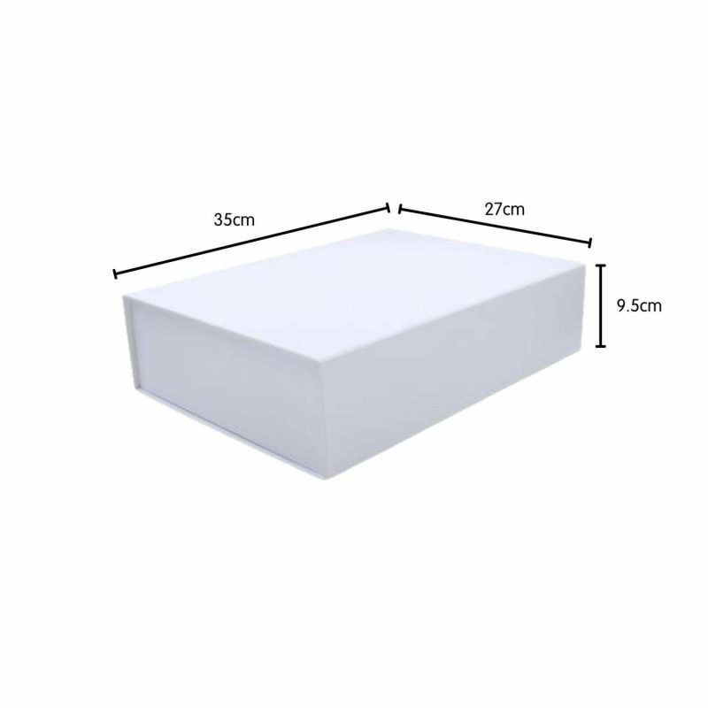 Party Boxes & Containers | White Magnetic Gift Box 35Cm X 27Cm Gifts Party Boxes & Containers