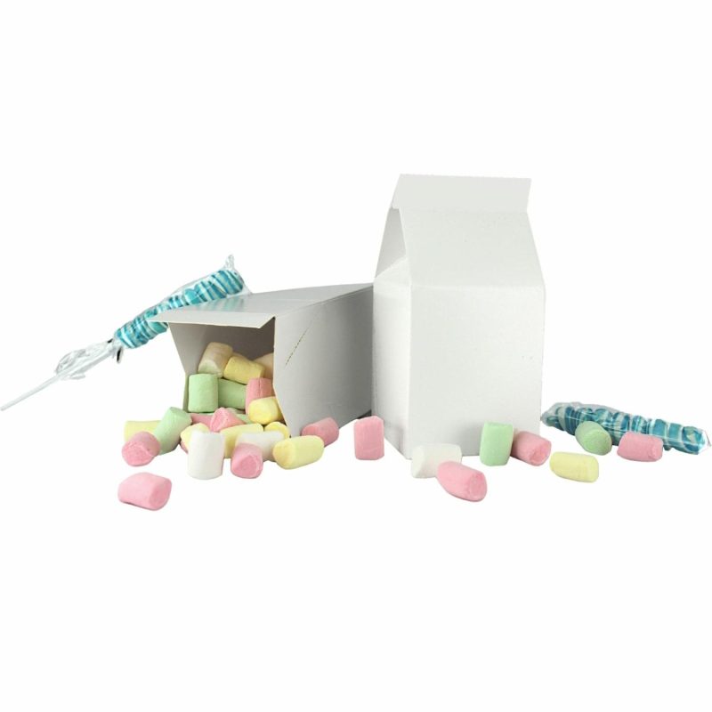 Party Boxes & Containers | White Milk Boxes (Pack Of 10) Gifts Party Boxes & Containers