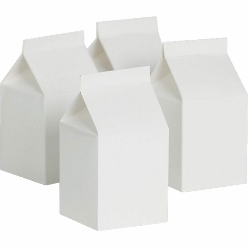 Party Boxes & Containers | White Milk Boxes (Pack Of 10) Gifts Party Boxes & Containers