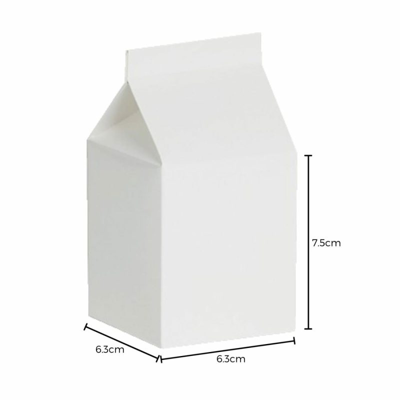 Party Boxes & Containers | White Milk Boxes (Pack Of 10) Gifts Party Boxes & Containers