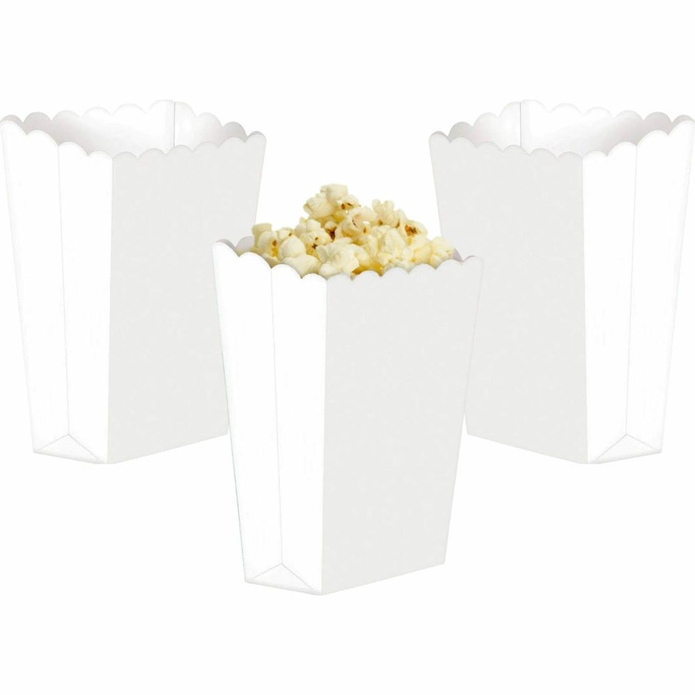 Party Boxes & Containers | White Treat Boxes (Pack Of 5) Gifts Party Boxes & Containers