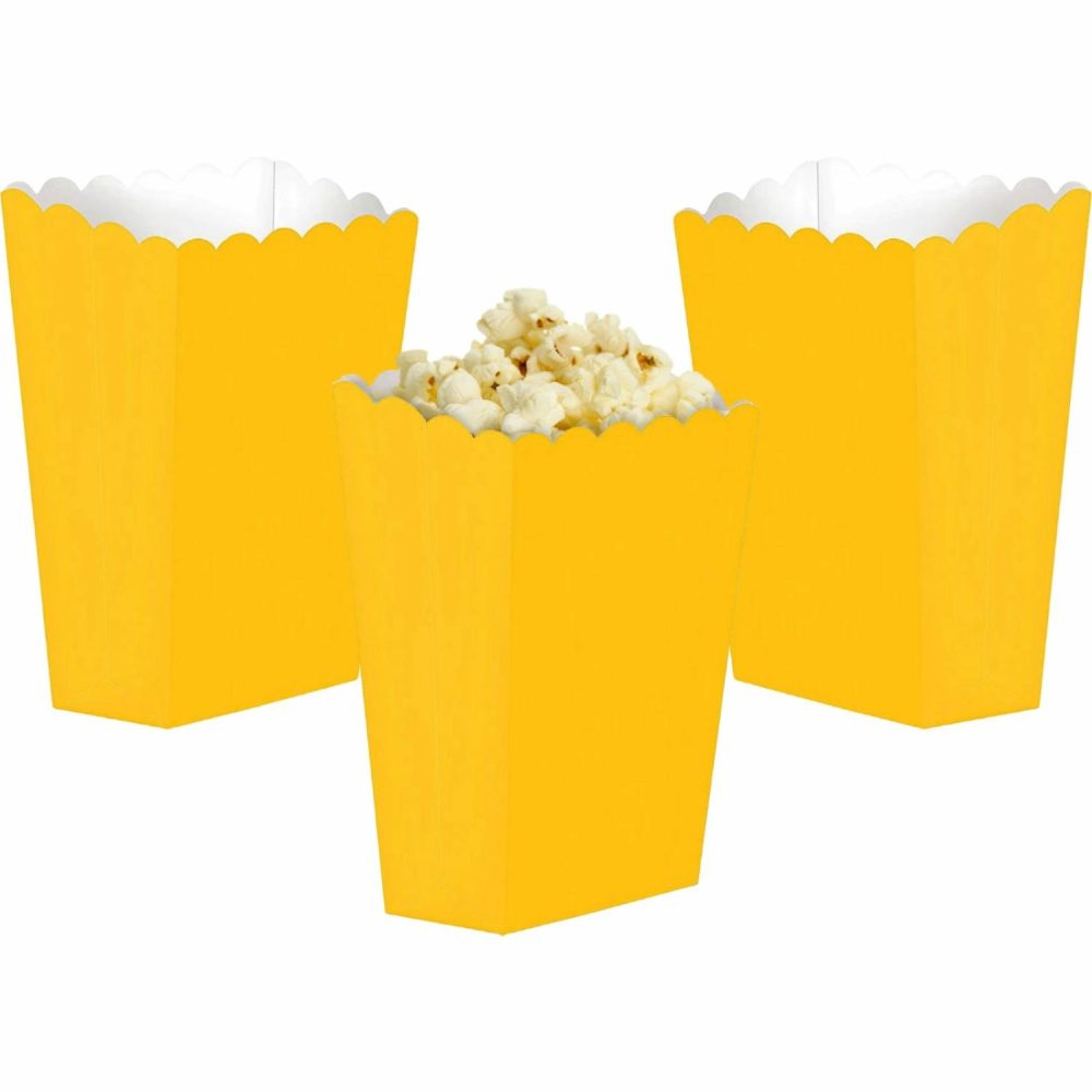 Party Boxes & Containers | Yellow Treat Boxes (Pack Of 5) Gifts Party Boxes & Containers