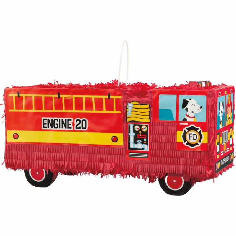 Pinatas | Red Fire Truck 3D Pinata Decor Pinatas