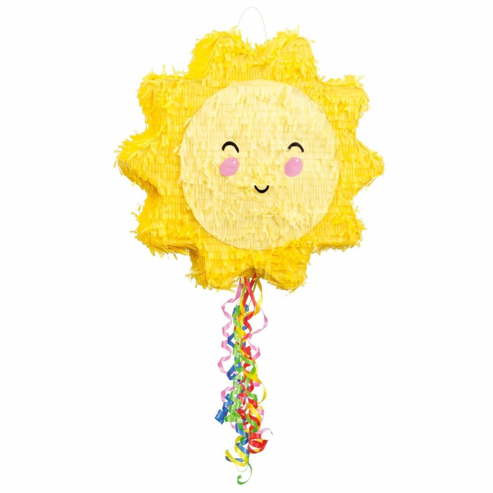 Pinatas | Smiling Sun Pull String Pinata Decor Pinatas