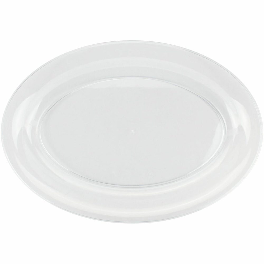 Plates, Platters & Bowls | Clear Plastic Oval Platter 40Cm Catering & Kitchen Plates, Platters & Bowls