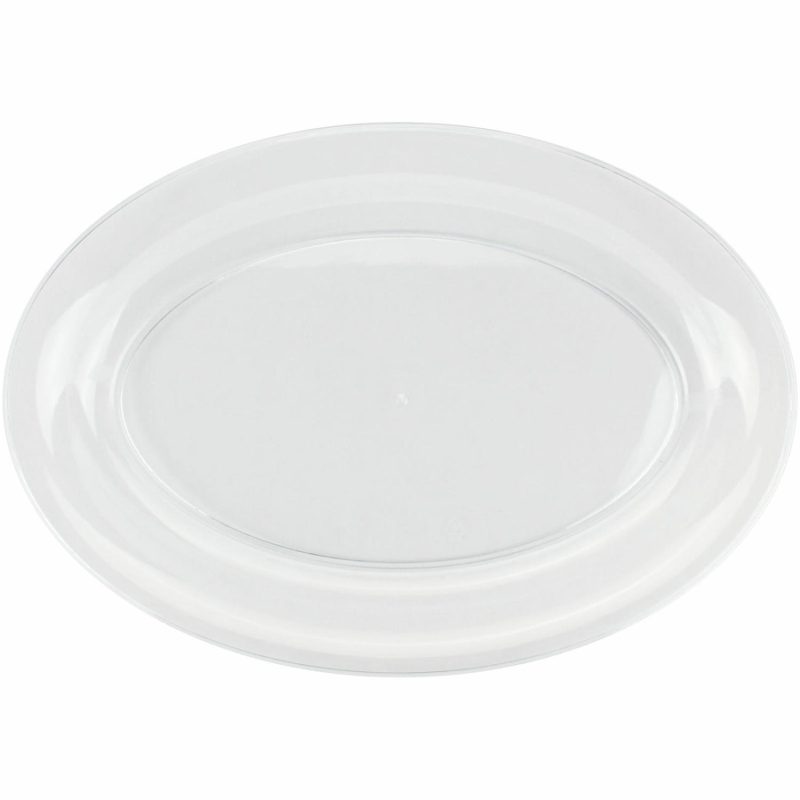 Plates, Platters & Bowls | Clear Plastic Oval Platter 40Cm Catering & Kitchen Plates, Platters & Bowls