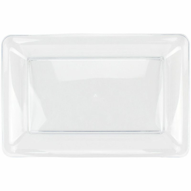 Plates, Platters & Bowls | Clear Plastic Rectangle Platter 36.5Cm Catering & Kitchen Plates, Platters & Bowls