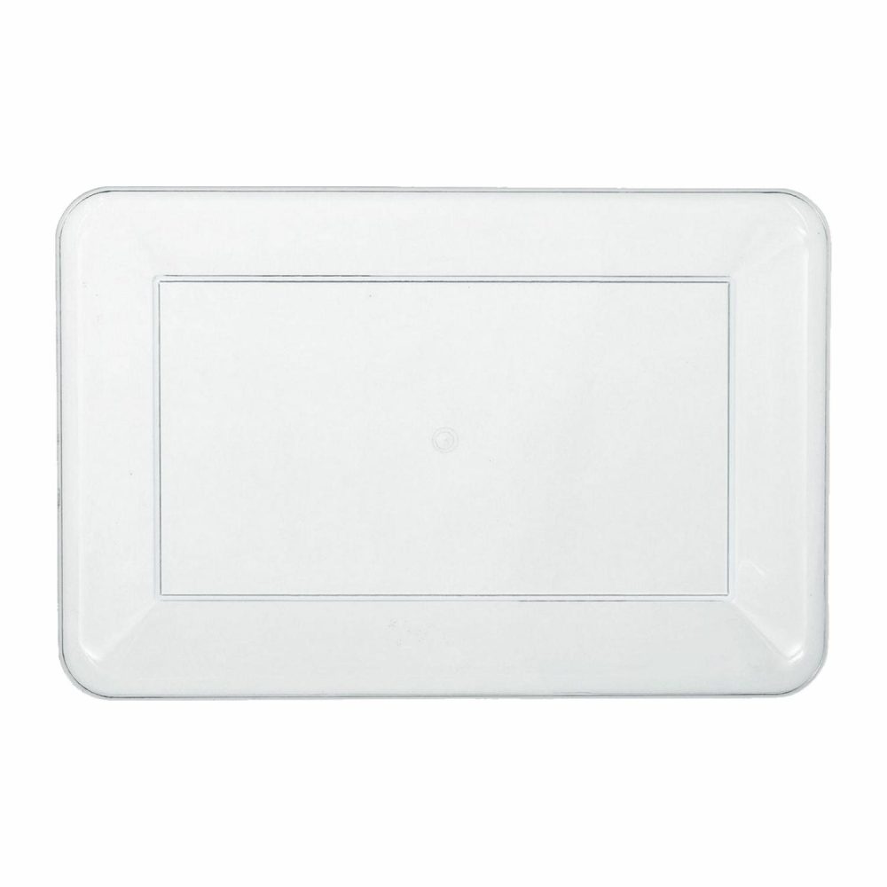 Plates, Platters & Bowls | Clear Plastic Rectangle Tray 36.1Cm Catering & Kitchen Plates, Platters & Bowls