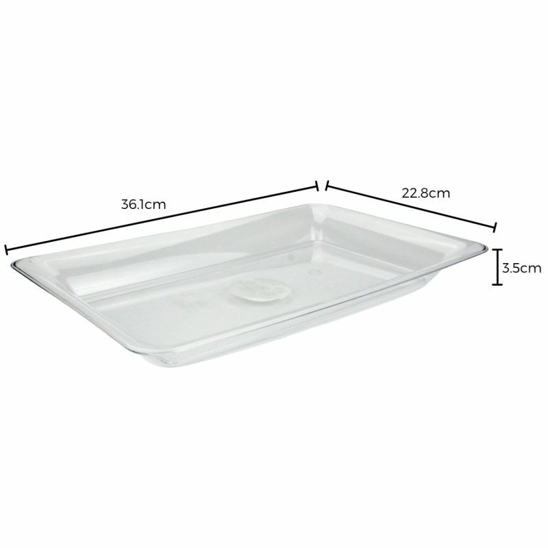 Plates, Platters & Bowls | Clear Plastic Rectangle Tray 36.1Cm Catering & Kitchen Plates, Platters & Bowls