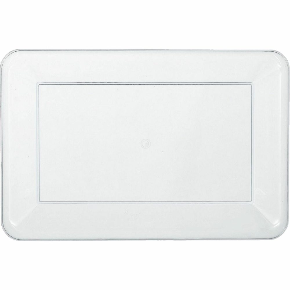 Plates, Platters & Bowls | Clear Plastic Rectangle Tray 45.7Cm Catering & Kitchen Plates, Platters & Bowls