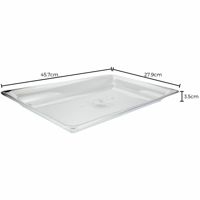 Plates, Platters & Bowls | Clear Plastic Rectangle Tray 45.7Cm Catering & Kitchen Plates, Platters & Bowls