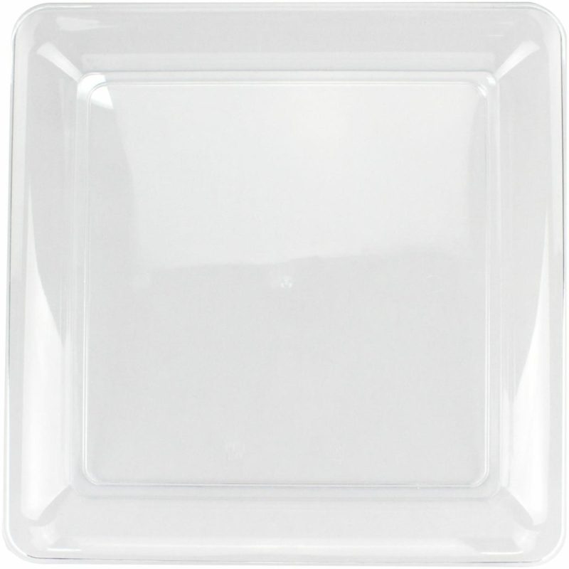 Plates, Platters & Bowls | Clear Plastic Square Platter 30.5Cm Catering & Kitchen Plates, Platters & Bowls