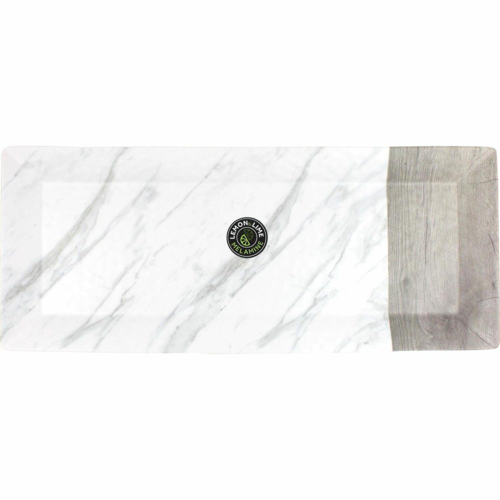 Plates, Platters & Bowls | Endwood Marble Grain Rectangle Platter 47.5Cm X 20Cm Catering & Kitchen Plates, Platters & Bowls