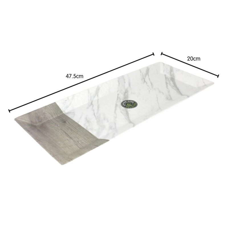 Plates, Platters & Bowls | Endwood Marble Grain Rectangle Platter 47.5Cm X 20Cm Catering & Kitchen Plates, Platters & Bowls