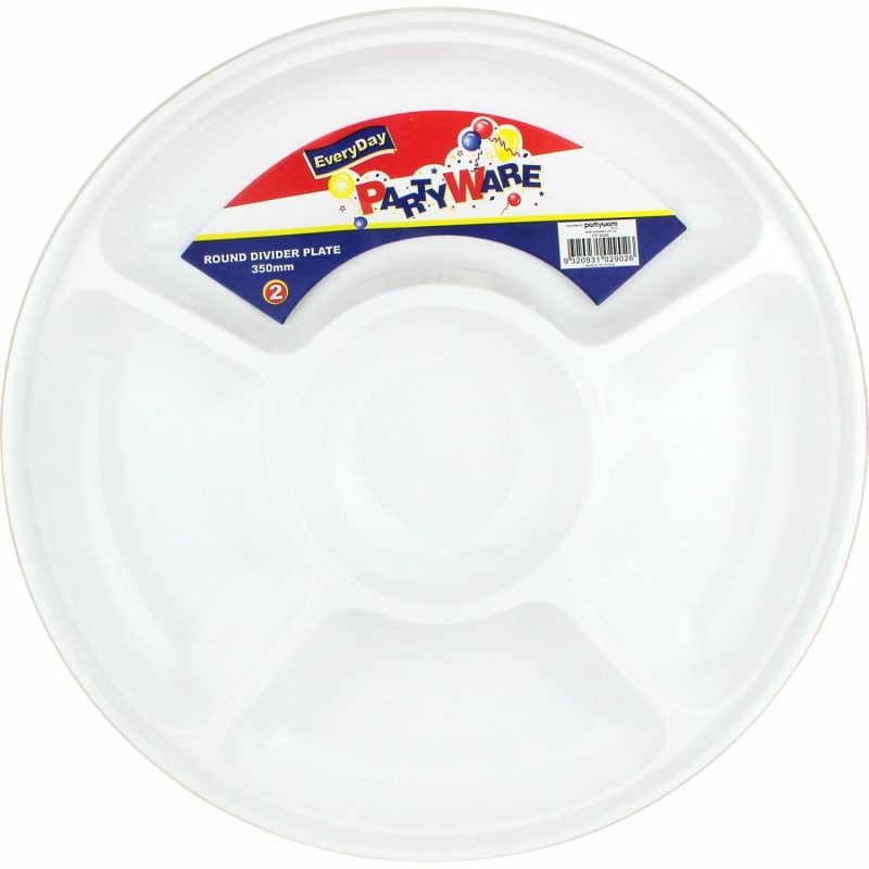 Plates, Platters & Bowls | Plastic Chip And Dip Platters 35Cm (Pack Of 2) Catering & Kitchen Plates, Platters & Bowls