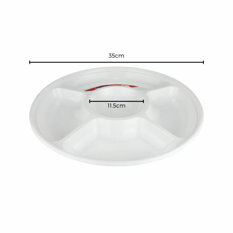 Plates, Platters & Bowls | Plastic Chip And Dip Platters 35Cm (Pack Of 2) Catering & Kitchen Plates, Platters & Bowls