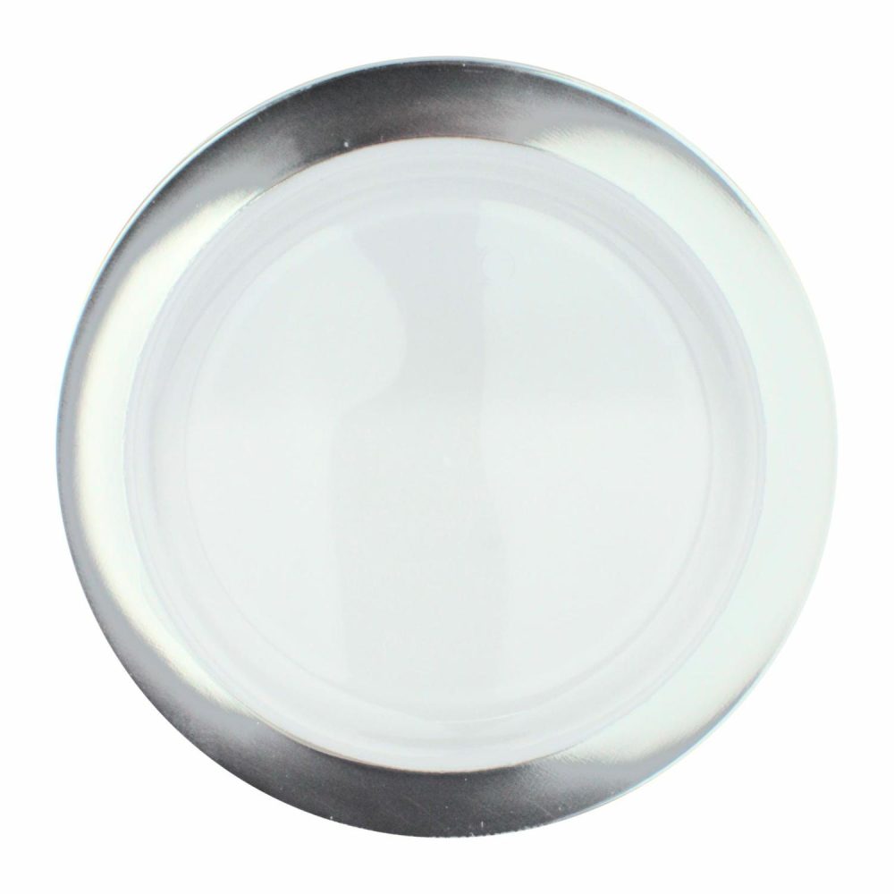 Plates, Platters & Bowls | Silver Trim 19Cm Plastic Plates (Pack Of 6) Catering & Kitchen Plates, Platters & Bowls