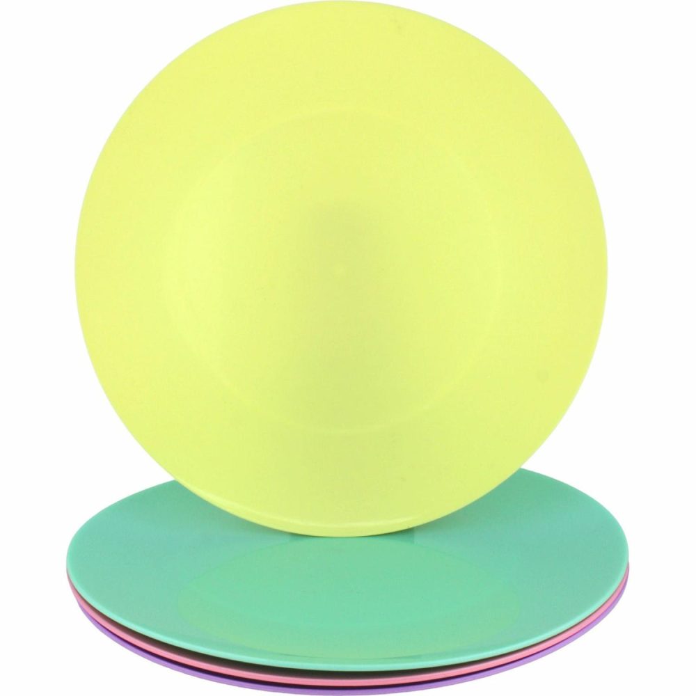 Plates, Platters & Bowls | Summer Sorbet Reusable Plastic Dinner Plates Pack Of 4 Catering & Kitchen Plates, Platters & Bowls