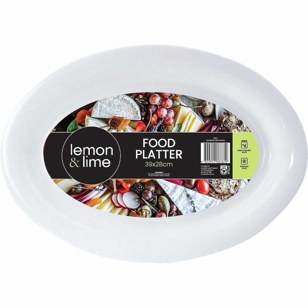 Plates, Platters & Bowls | White Plastic Oval Serving Platter 39Cm Catering & Kitchen Plates, Platters & Bowls