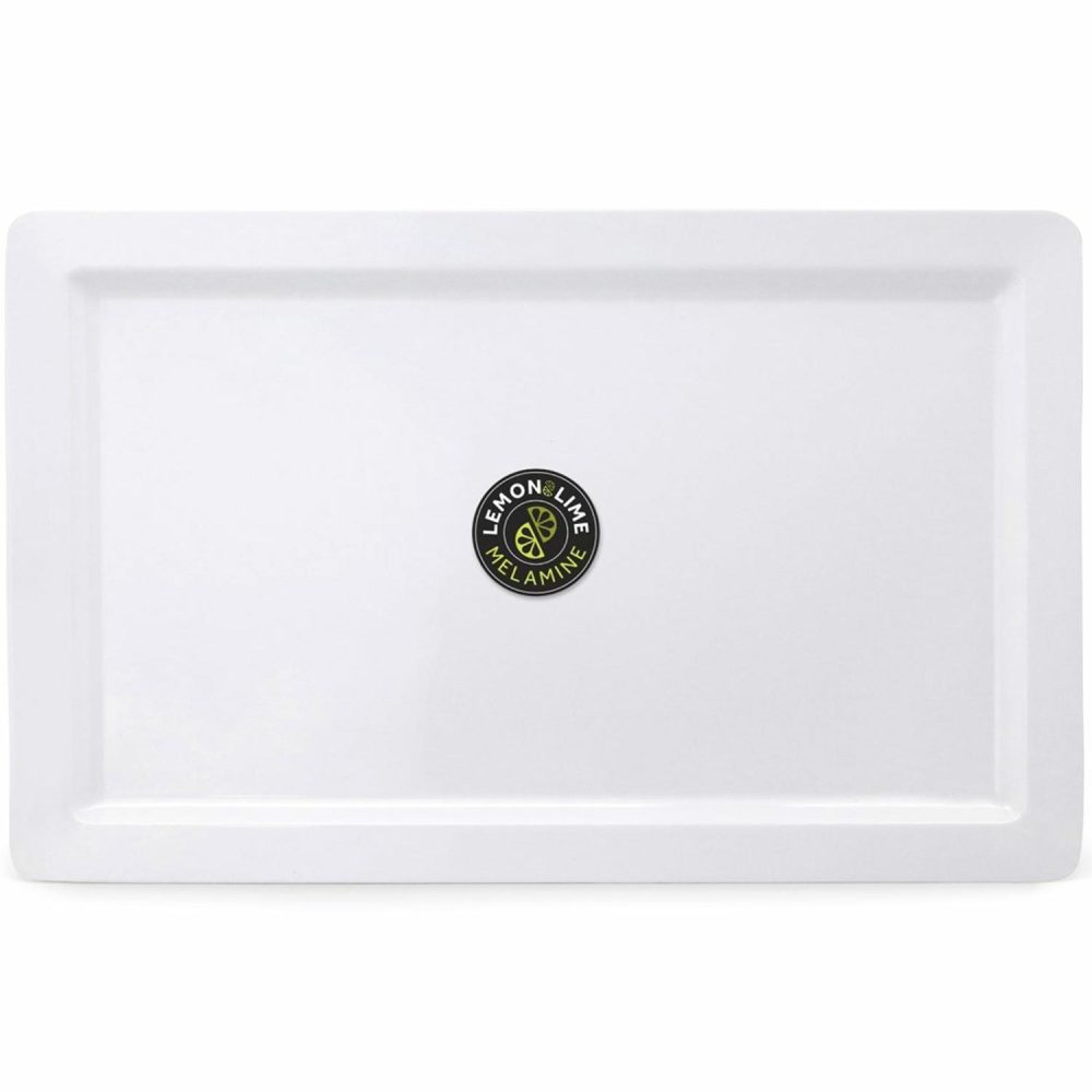 Plates, Platters & Bowls | White Rectangular Melamine Platter 48.5Cm X 30Cm Catering & Kitchen Plates, Platters & Bowls