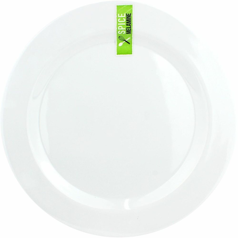 Plates, Platters & Bowls | White Round Melamine Dinner Plate Catering & Kitchen Plates, Platters & Bowls