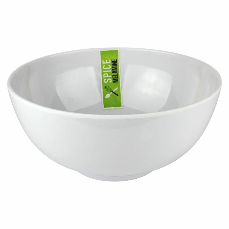 Plates, Platters & Bowls | White Round Melamine Noodle Bowl 17Cm Catering & Kitchen Plates, Platters & Bowls