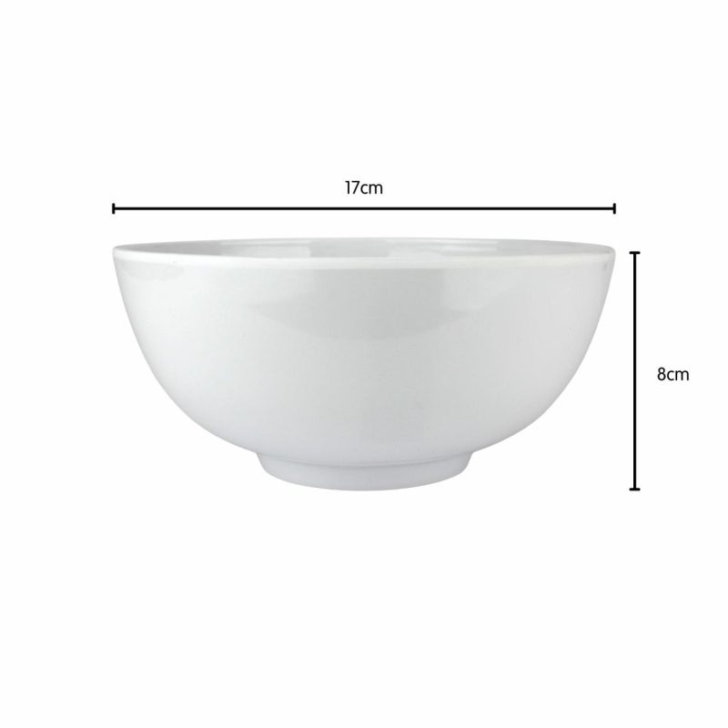 Plates, Platters & Bowls | White Round Melamine Noodle Bowl 17Cm Catering & Kitchen Plates, Platters & Bowls