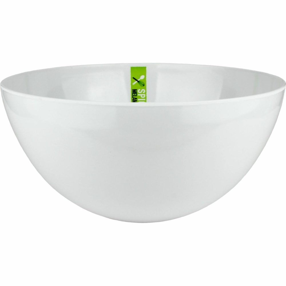 Plates, Platters & Bowls | White Round Melamine Salad Bowl 25Cm Catering & Kitchen Plates, Platters & Bowls