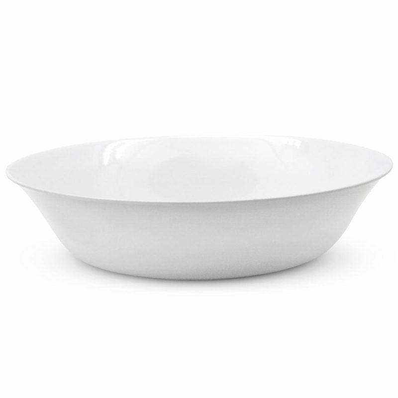 Plates, Platters & Bowls | White Round Melamine Shallow Serving Bowl 30Cm Catering & Kitchen Plates, Platters & Bowls