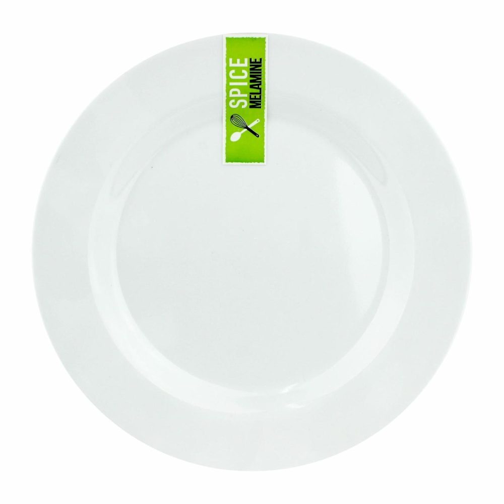 Plates, Platters & Bowls | White Round Melamine Side Plate Catering & Kitchen Plates, Platters & Bowls