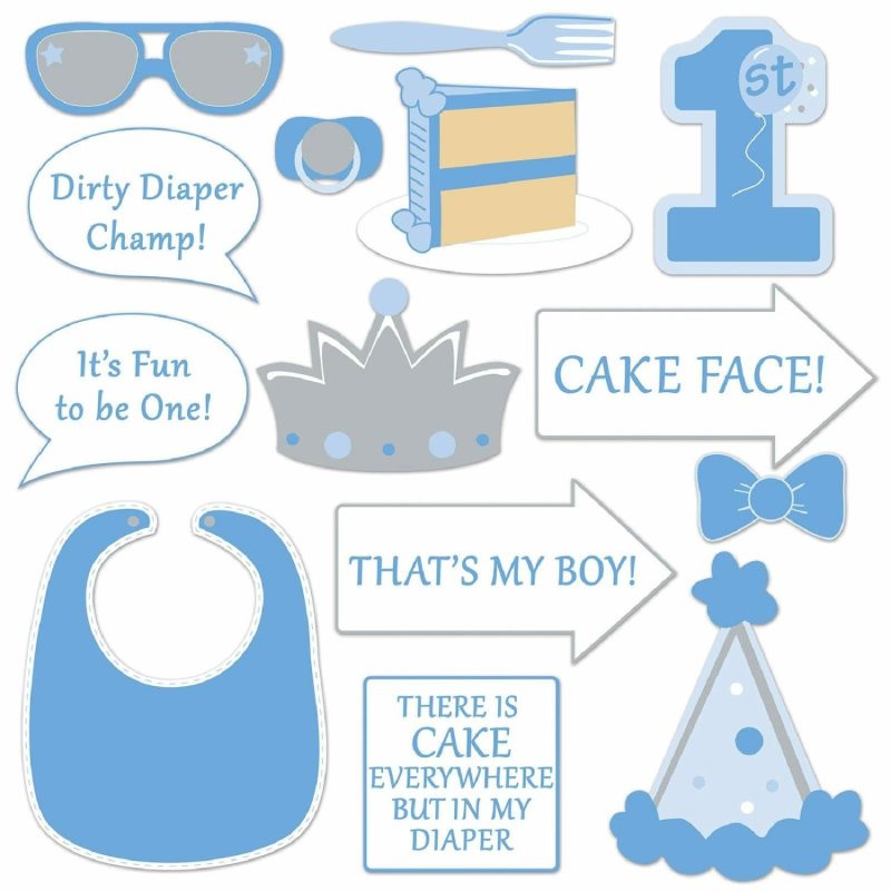 Props & Backdrops | 1St Birthday Fun Photo Props (Pack Of 14) Decor Props & Backdrops