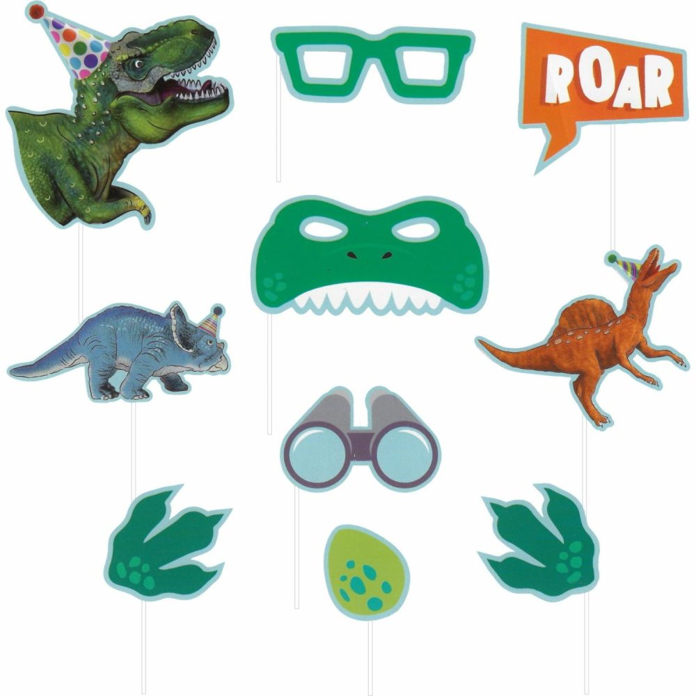 Props & Backdrops | Dinosaur Fun Photo Booth Props (Pack Of 10) Decor Props & Backdrops