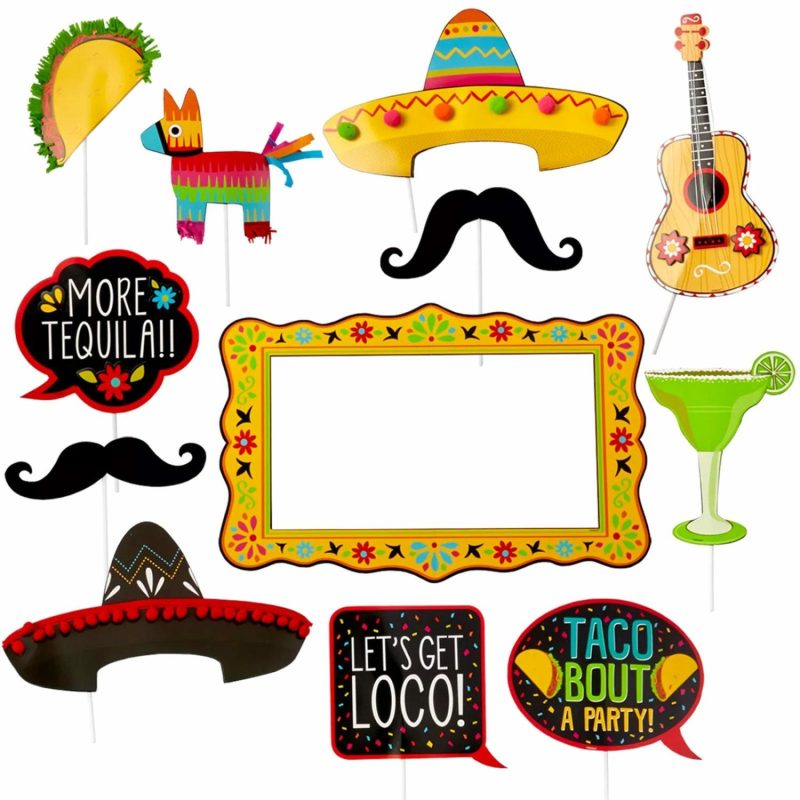 Props & Backdrops | Jumbo Fiesta Photo Props (Pack Of 12) Decor Props & Backdrops