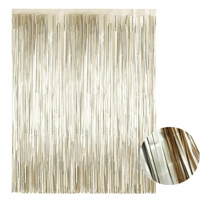 Props & Backdrops | Metallic Gold Foil Fringe Backdrop Decor Props & Backdrops