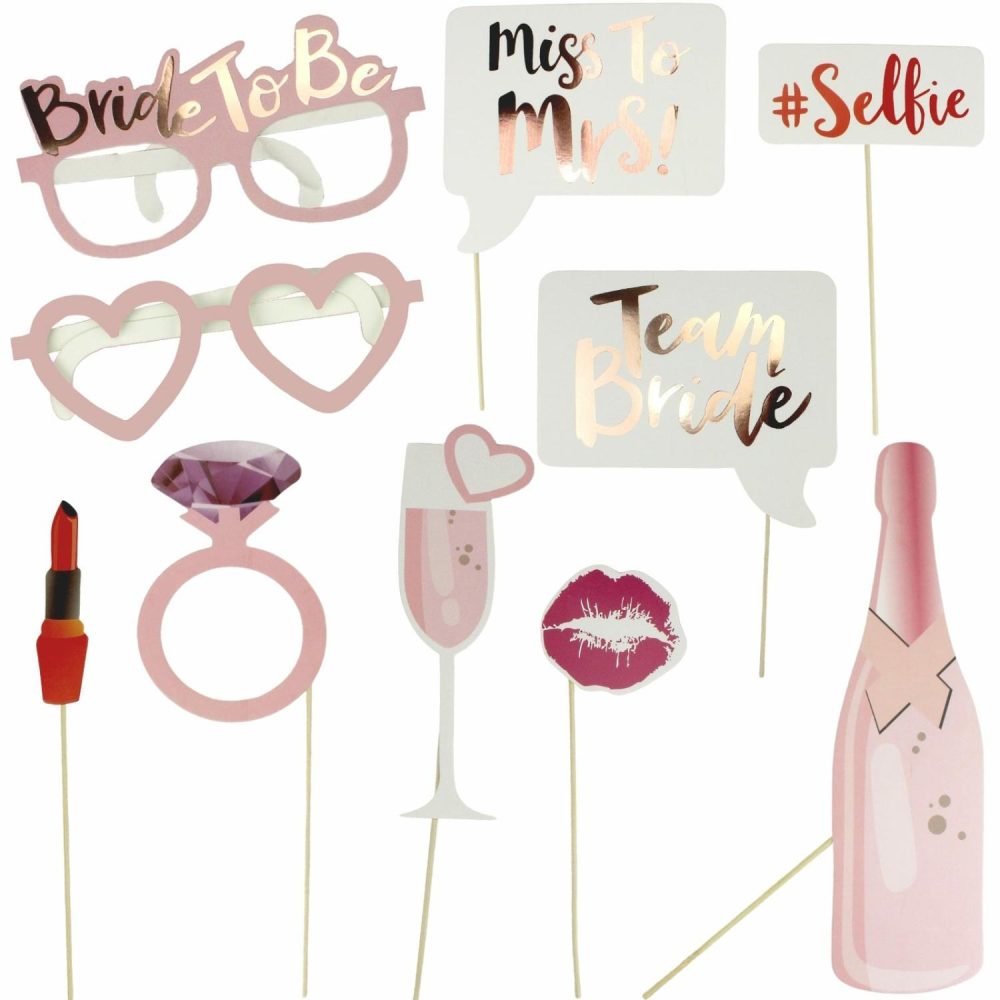 Props & Backdrops | Miss To Mrs Photo Booth Props (Set Of 10) Decor Props & Backdrops