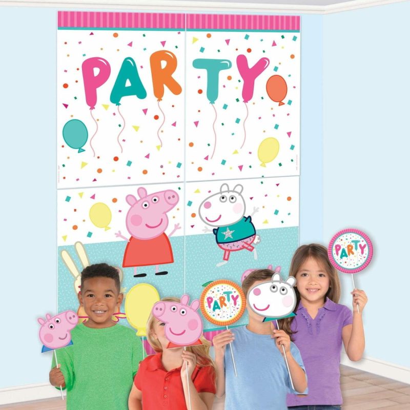 Props & Backdrops | Peppa Pig Confetti Scene Setter With Photo Props Decor Props & Backdrops