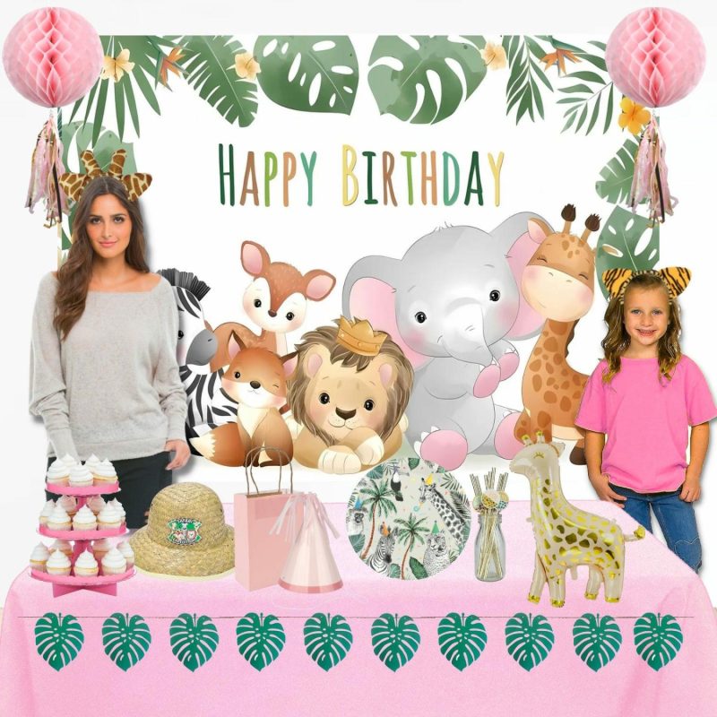 Props & Backdrops | Safari Buddies Happy Birthday Fabric Backdrop Decor Props & Backdrops