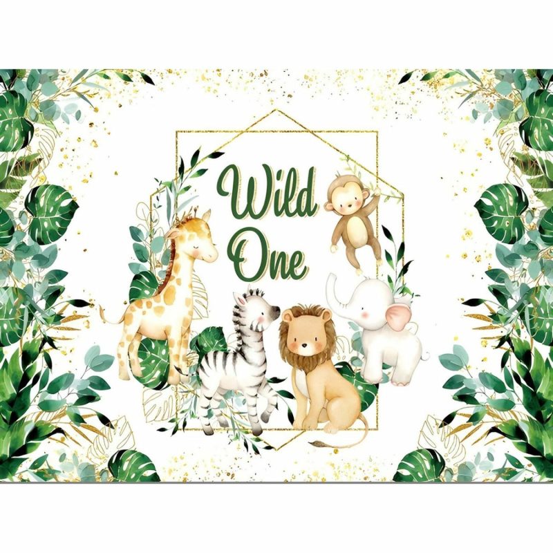 Props & Backdrops | Wild One Jungle Fabric Backdrop Decor Props & Backdrops