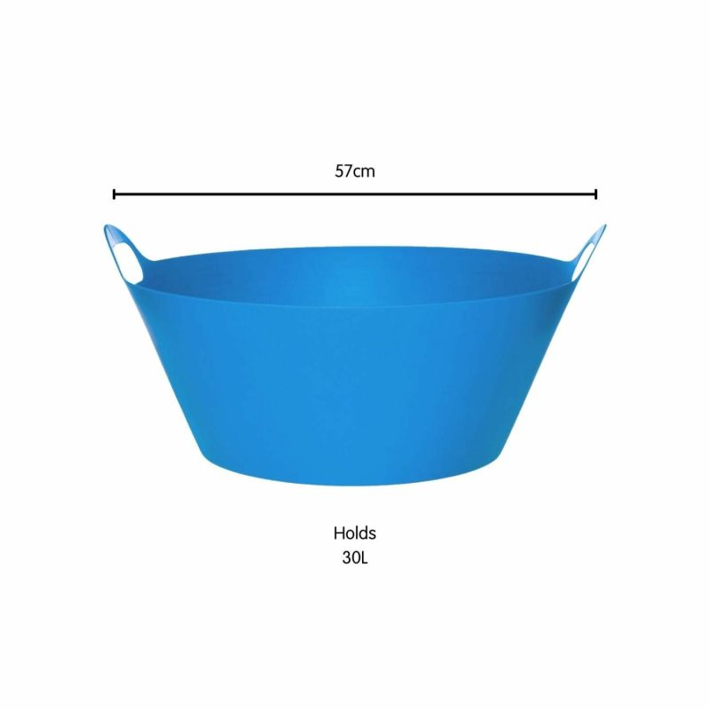 Storage & Containers | Blue Round Plastic Party Tub 30L Catering & Kitchen Storage & Containers