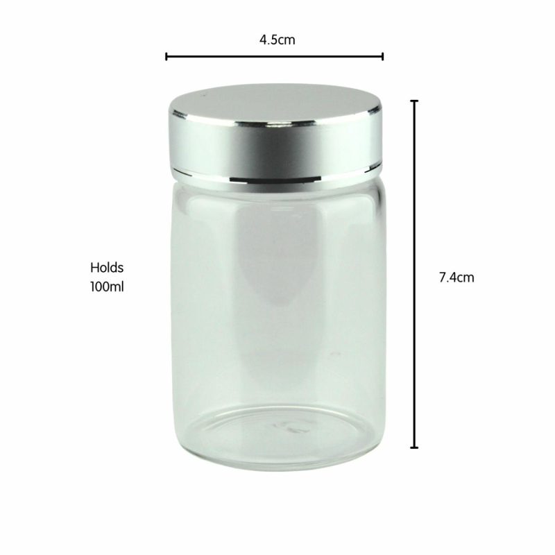 Storage & Containers | Clear Glass Round Screw Top Jar 100Ml Catering & Kitchen Storage & Containers