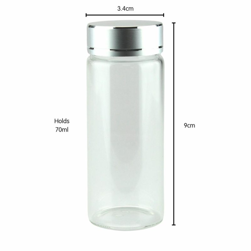 Storage & Containers | Clear Glass Round Screw Top Jar 70Ml Catering & Kitchen Storage & Containers