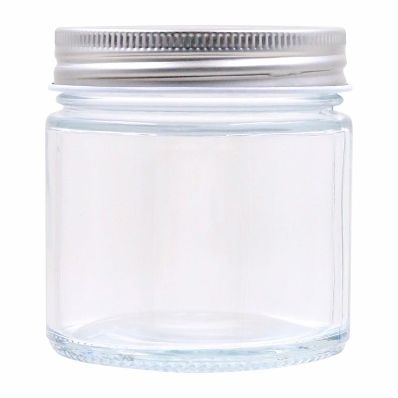 Storage & Containers | Clear Glass Round Screw Top Jar With Silver Lid 220Ml Catering & Kitchen Storage & Containers