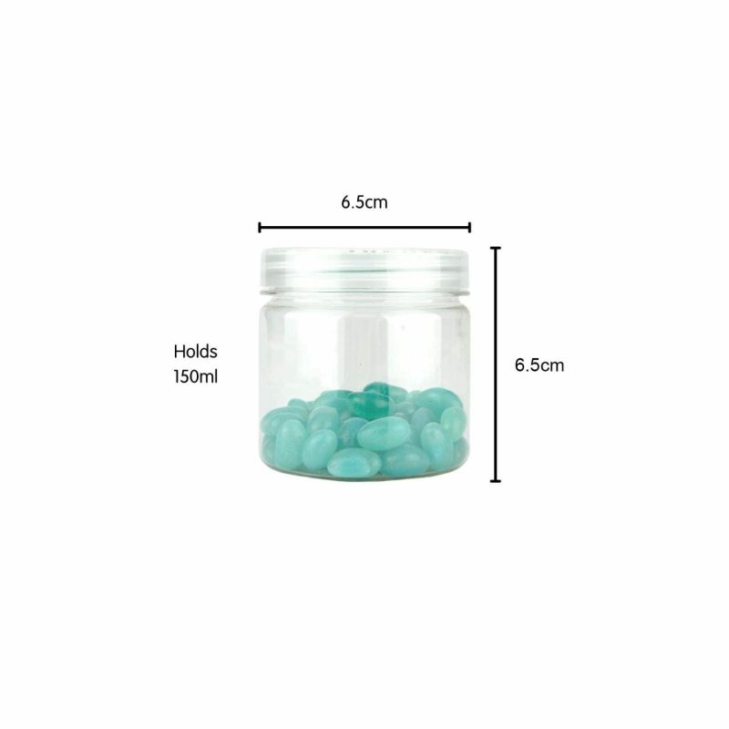 Storage & Containers | Clear Plastic Round Screw Top Jar 150Ml Catering & Kitchen Storage & Containers