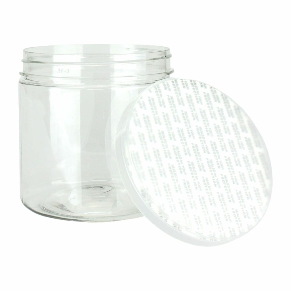 Storage & Containers | Clear Plastic Round Screw Top Jar 350Ml Catering & Kitchen Storage & Containers