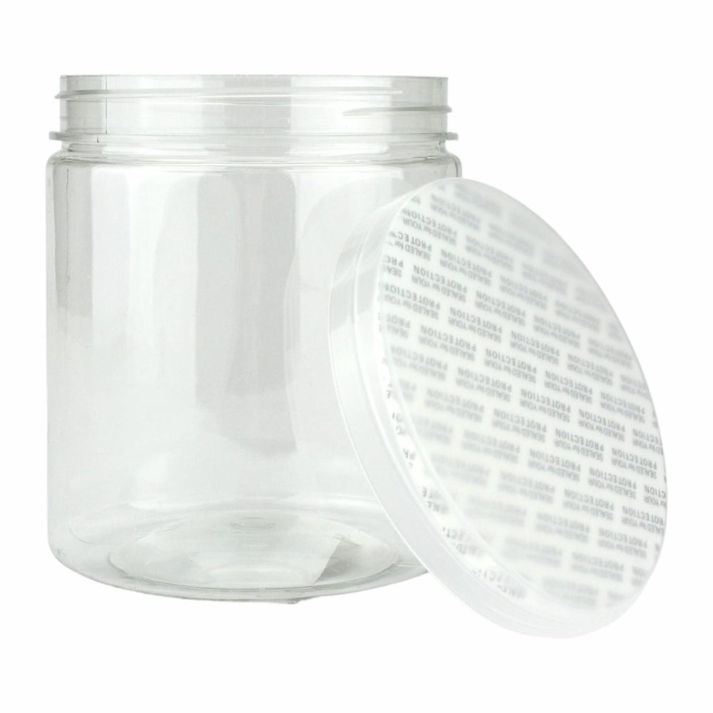 Storage & Containers | Clear Plastic Round Screw Top Jar 470Ml Catering & Kitchen Storage & Containers