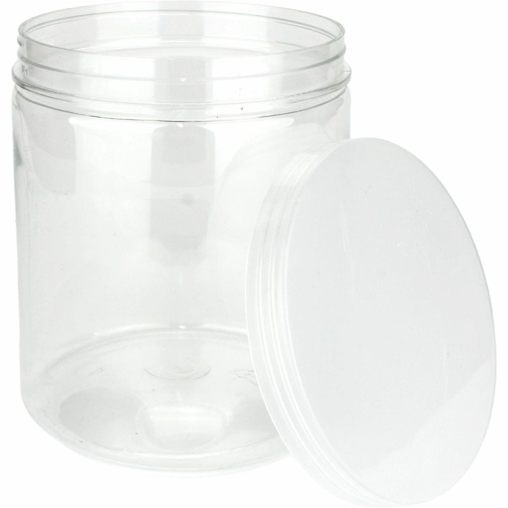 Storage & Containers | Clear Plastic Round Screw Top Jar 750Ml Catering & Kitchen Storage & Containers