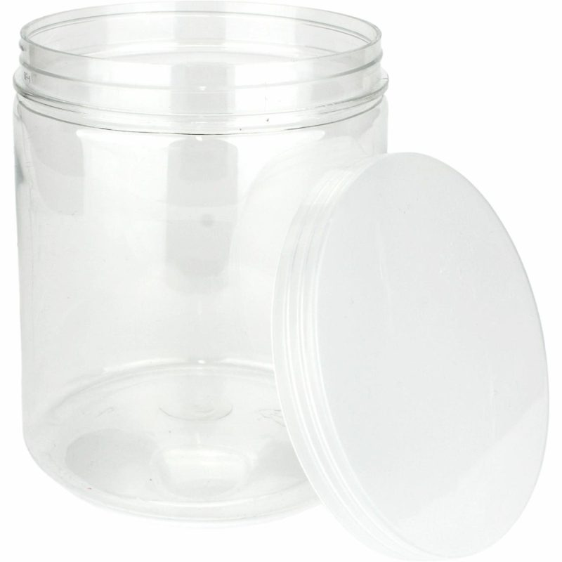 Storage & Containers | Clear Plastic Round Screw Top Jar 750Ml Catering & Kitchen Storage & Containers