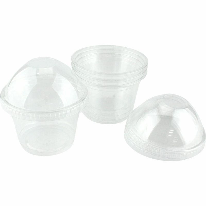 Storage & Containers | Clear Snack Cups With Dome Lids 260Ml (Pack Of 4) Catering & Kitchen Storage & Containers